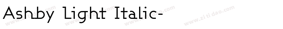 Ashby Light Italic字体转换
